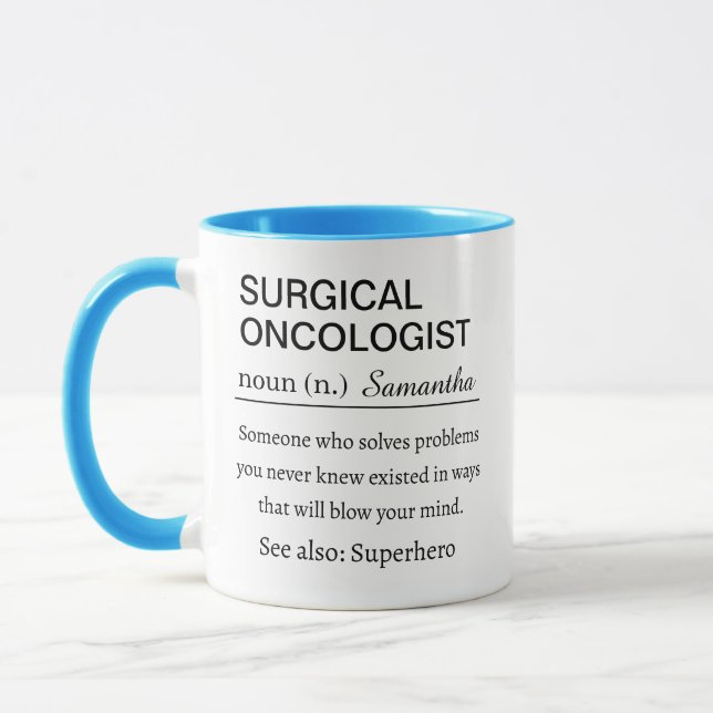 Personalisierte Definition des chirurgischen Onkol Tasse (Links)