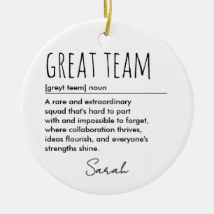 Personalisierte Definition von Großteams Keramik Ornament