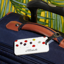 Personalisierte dekorative Frühlingsblumen weiß Gepäckanhänger