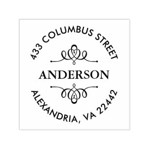 Personalisierte dekorative Rücksendeadresse Permastempel