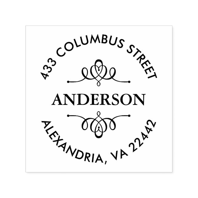 Personalisierte dekorative Rücksendeadresse Permastempel (Design)