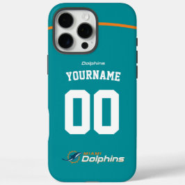 Personalisierte Delphine Jersey American Football iPhone 16 Pro Max Hülle