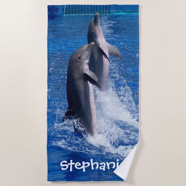 Personalisierte Delphine Strandtuch (Vorderseite)