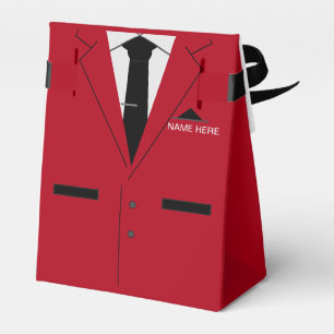 Personalisierte des Namens Text Red Anzug Krawatte Geschenkschachtel