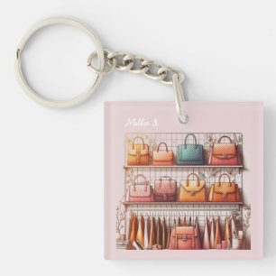 Personalisierte Designer-Boutique-Handtaschen Schlüsselanhänger