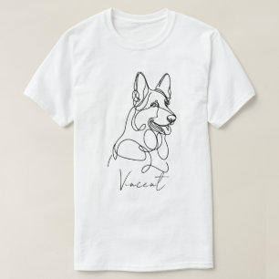 Personalisierte Deutsch-Schäfer-Linie Art T-Shirt