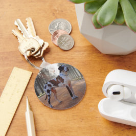 Personalisierte Deutsche Dogge – Minimalistisch  Schlüsselanhänger