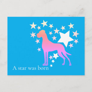 Personalisierte Deutsche Dogge Stern Postkarte