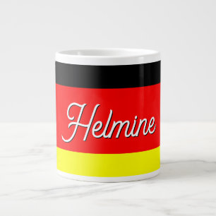 Personalisierte deutsche Flagge Jumbo-Tasse