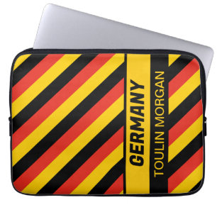 Personalisierte deutsche Flagge Laptopschutzhülle