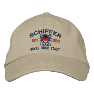 Personalisierte deutsche Flagge Skipper Nautic Bestickte Kappe