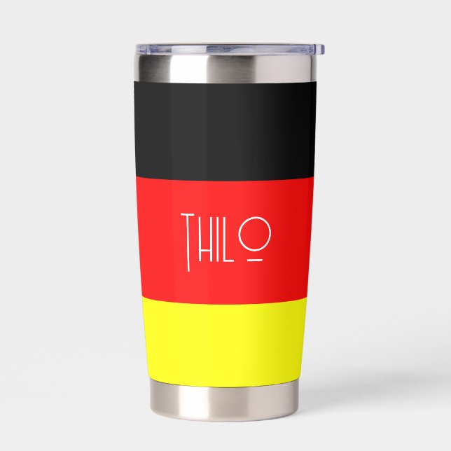 Personalisierte deutsche Flagge Thermobecher (Links)