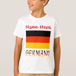 Personalisierte Deutschland-Flagge Heritage-Jungs- T-Shirt