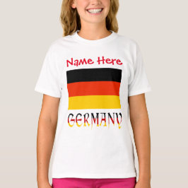 Personalisierte Deutschland-Flagge Heritage Mädche T-Shirt
