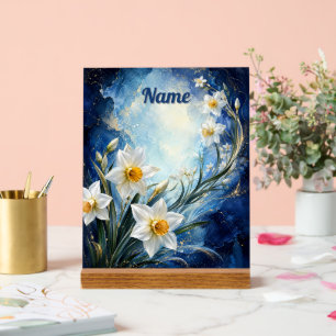 Personalisierte Dezember-Geburtsblume Narzisse Acrylschild