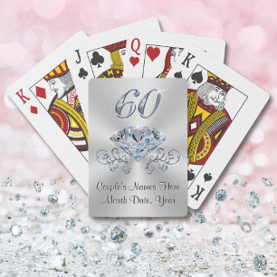 Personalisierte Diamantene Hochzeitsfeier Geschenk Spielkarten