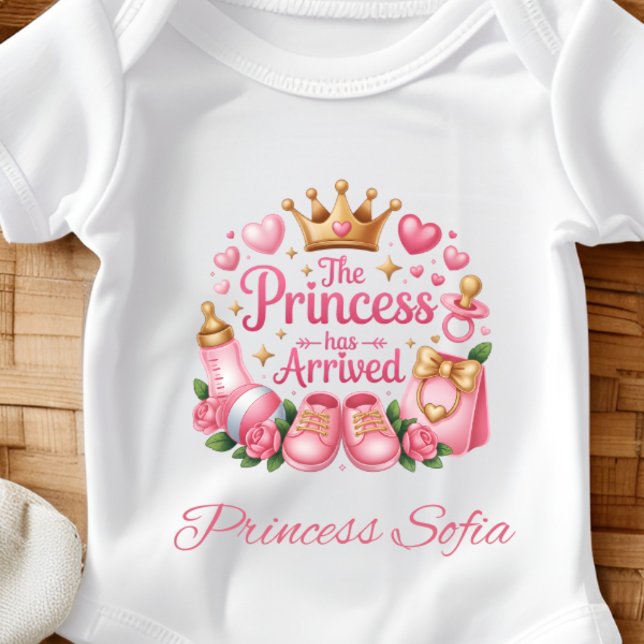 Personalisierte Die Prinzessin ist angekommen Baby Strampler (Von Creator hochgeladen)