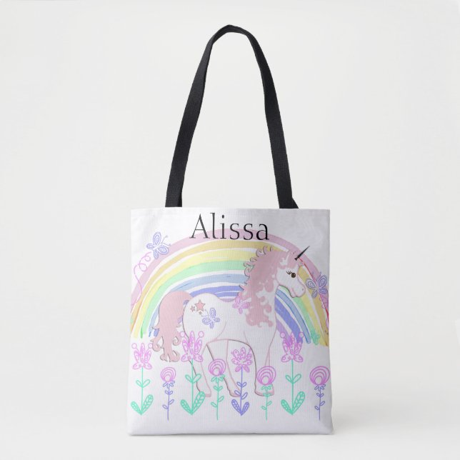 Personalisierte die Taschen-Tasche des Unicorn-u. (Vorderseite)
