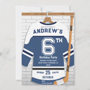 Personalisierte digitale Hockey-Geburtstagsfeier Einladung