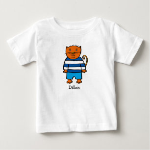 Personalisierte Dillon die Katze Baby T-shirt