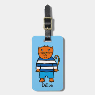 Personalisierte Dillon die Katze Gepäckanhänger