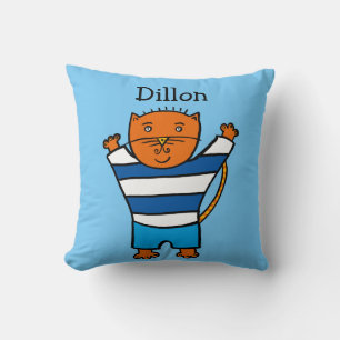 Personalisierte Dillon die Katze Kissen