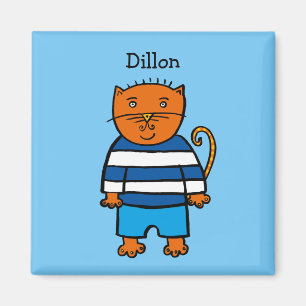 Personalisierte Dillon die Katze Magnet