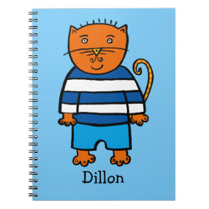 Personalisierte Dillon die Katze Notizblock