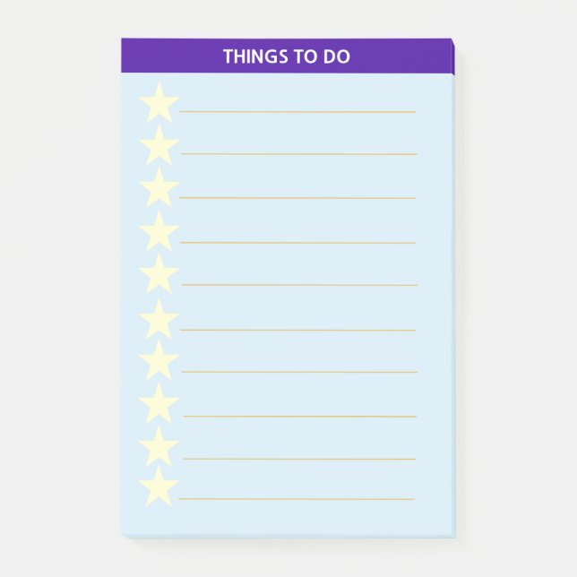 Personalisierte Dinge, die man tun kann, Sterne Post-it Klebezettel (Vorderseite)