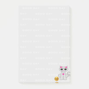 Personalisierte Dinge mit Katzen-Cartoon Post-it Klebezettel