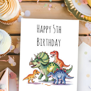 Personalisierte Dino-Geburtstagsfeier für Kinder s Karte