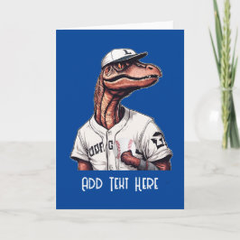 Personalisierte Dinosaurier-Baseball-Karte Dankeskarte