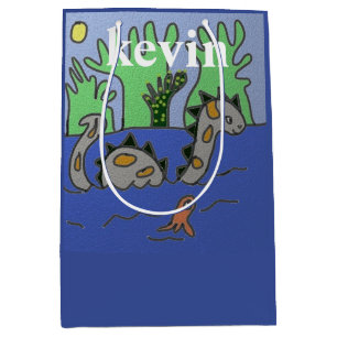 Personalisierte Dinosaurier-Kinder Mittlere Geschenktüte