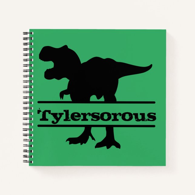Personalisierte Dinosaurier Kinder Name Notebook Notizbuch (Vorderseite)