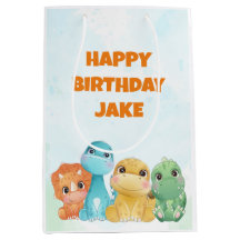 Personalisierte Dinosaurier-Party-Geschenktasche