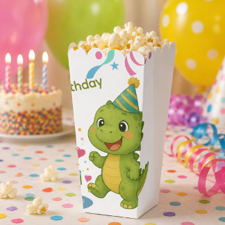 Personalisierte Dinosaurier-Popcorn-Box zum 5. Geb Geschenkschachtel