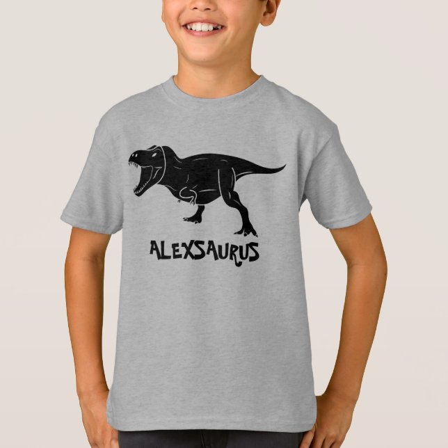 Personalisierte Dinosaurier-Shirts, Kindergeschenk T-Shirt (Vorderseite)