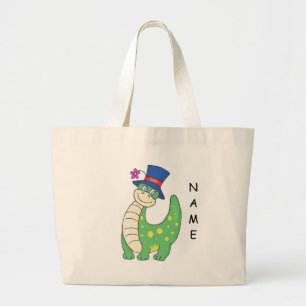 Personalisierte Dinosaurier-Tasche Jumbo Stoffbeutel