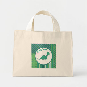 Personalisierte Dinosaurier-Tasche Mini Stoffbeutel