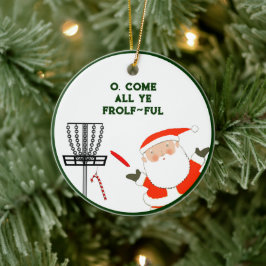 personalisierte Disc-Golf Keramik Ornament