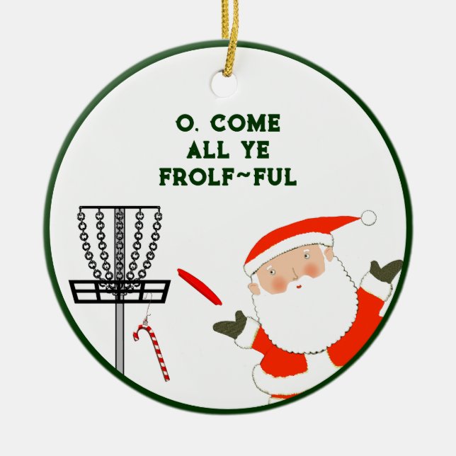 personalisierte Disc-Golf Keramik Ornament (Vorne)