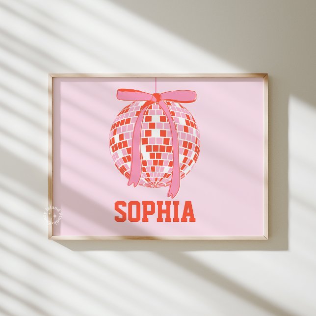 Personalisierte Disco Giro del Malcantone Individu Poster (Personalized Disco Girl Bedroom Custom Name Poster)