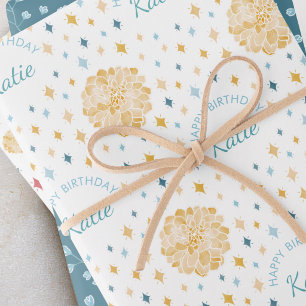 Personalisierte Disco-Schnecken-Gartenparty-Geburt Geschenkpapier Set