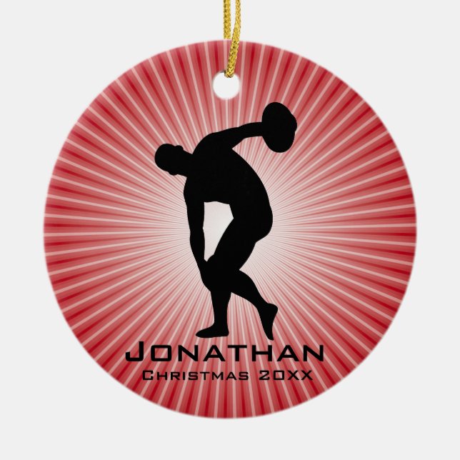 Personalisierte Discus Thrower Ornament (Vorne)