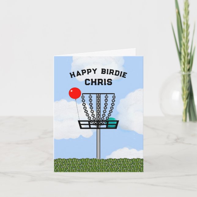 Personalisierte Disk Golf Geburtstagskarte Karte (Vorderseite)