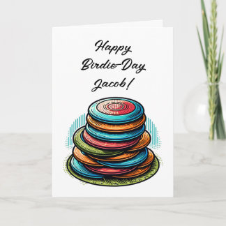 Personalisierte Disk Golf zum Geburtstag Karte