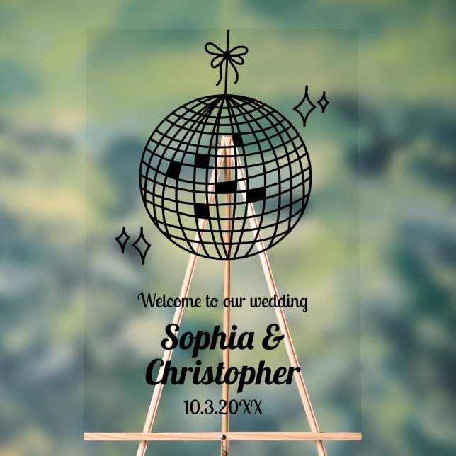 Personalisierte Diskothek - Empfang Acrylschild (Neutral)