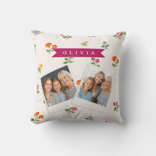 Personalisierte Ditsy Floral Cottagecore Wildblume Kissen