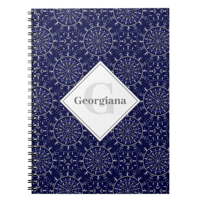 Personalisierte Ditsy Winter Snow Angels Snowmen T Notizblock (Vorderseite)