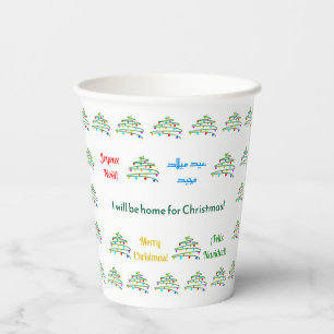 Personalisierte Diverse Frohe Weihnachtswünsche & Pappbecher